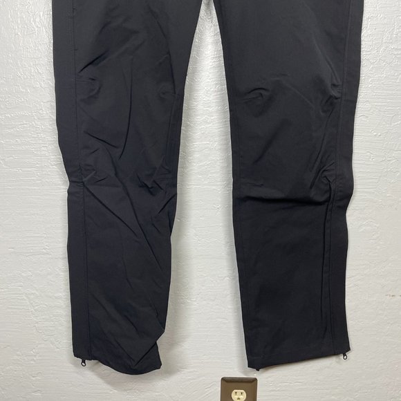 Kerrits Women L Black Cascade Waterproof Pants Pockets Full Leg Zip Equestrian - Picture 2 of 16